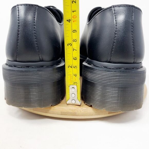 Dr Martens Quad Mono Shoes Womens 9 Vegan 1461 Platform Punk Goth Chunky Lug - Picture 9 of 14
